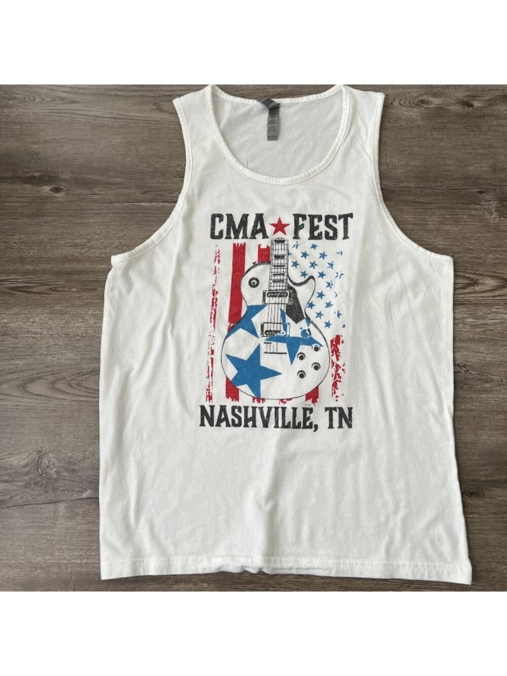 CMA FEST Nashville Tennessee Sleeveless Tank Mens Large White